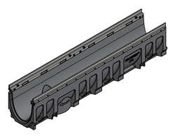 Betonrinne BG-Filcoten Pro V 150 ohne Gefälle mit Auslauf